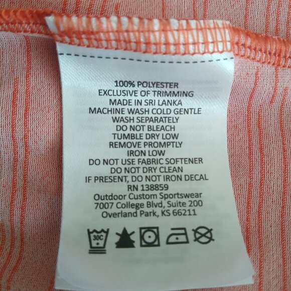 Columbia Golf 1/4 Zip Lightweight Pullover, Size Large, Orange Stripes EUC - Picture 6 of 7